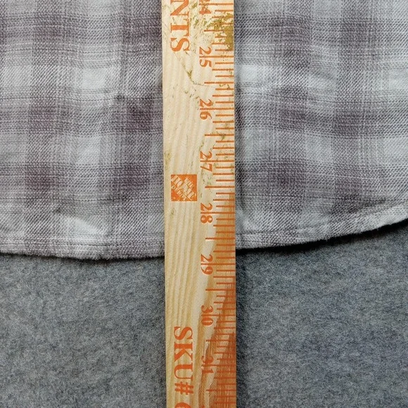 Under Armour Shirt Men Medium Plaid Flannel Button Snap Front Long Sleeve Casual - Picture 6 of 9